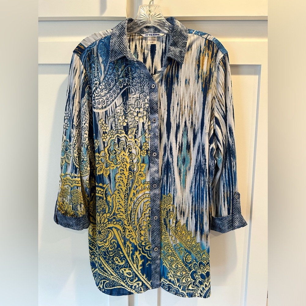 Nygard Button Front Blouse Large